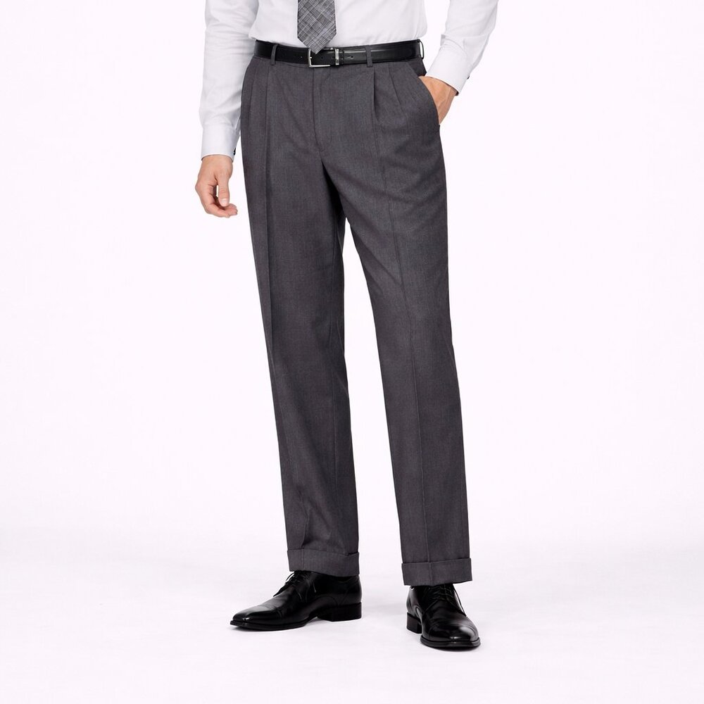 Vintage Gerald Austin men's pants100% wool  high rise dark grey Size: 41